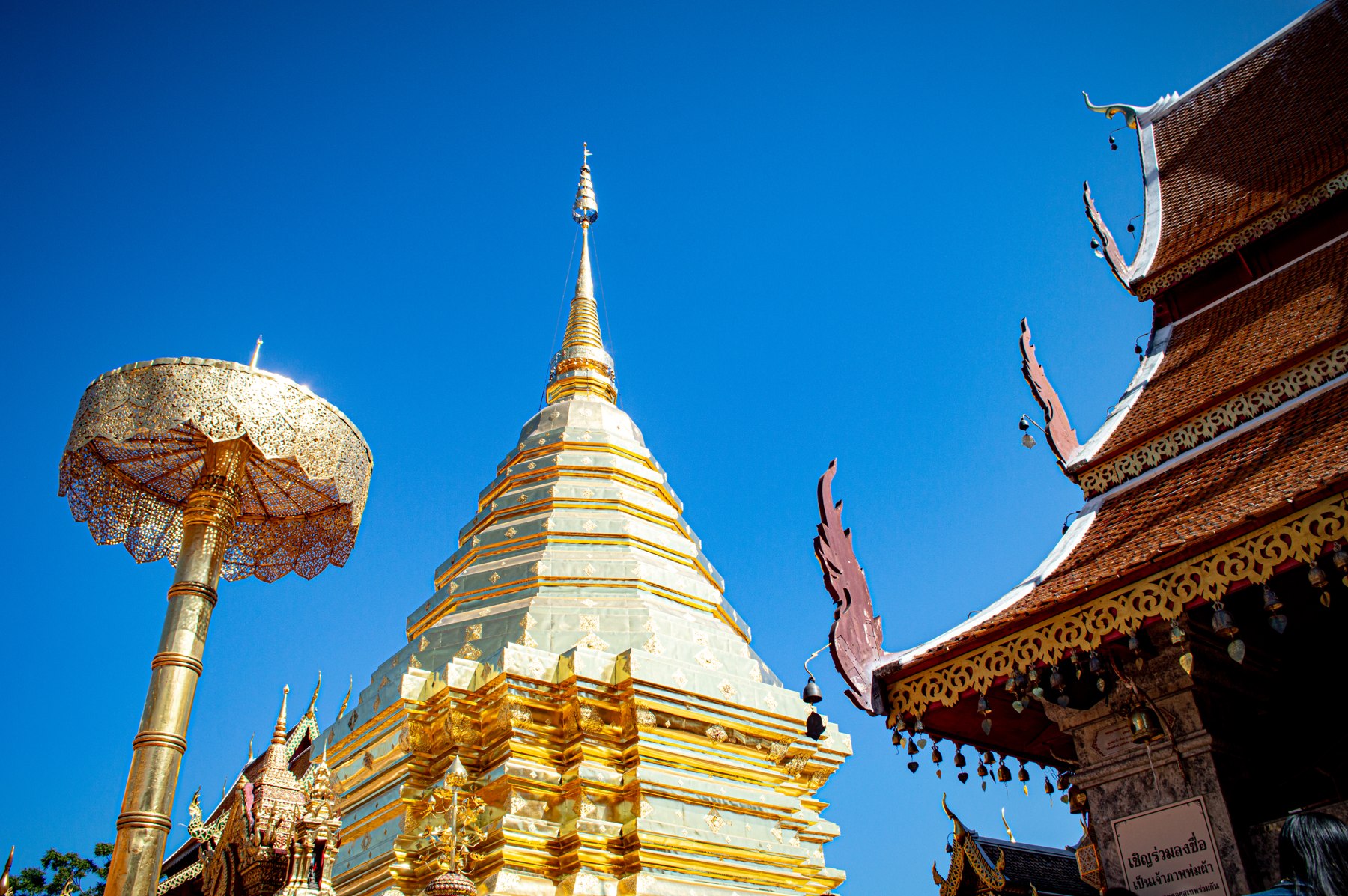 Templo de Doi Suthep en Chiang Mai con su chedi dorado